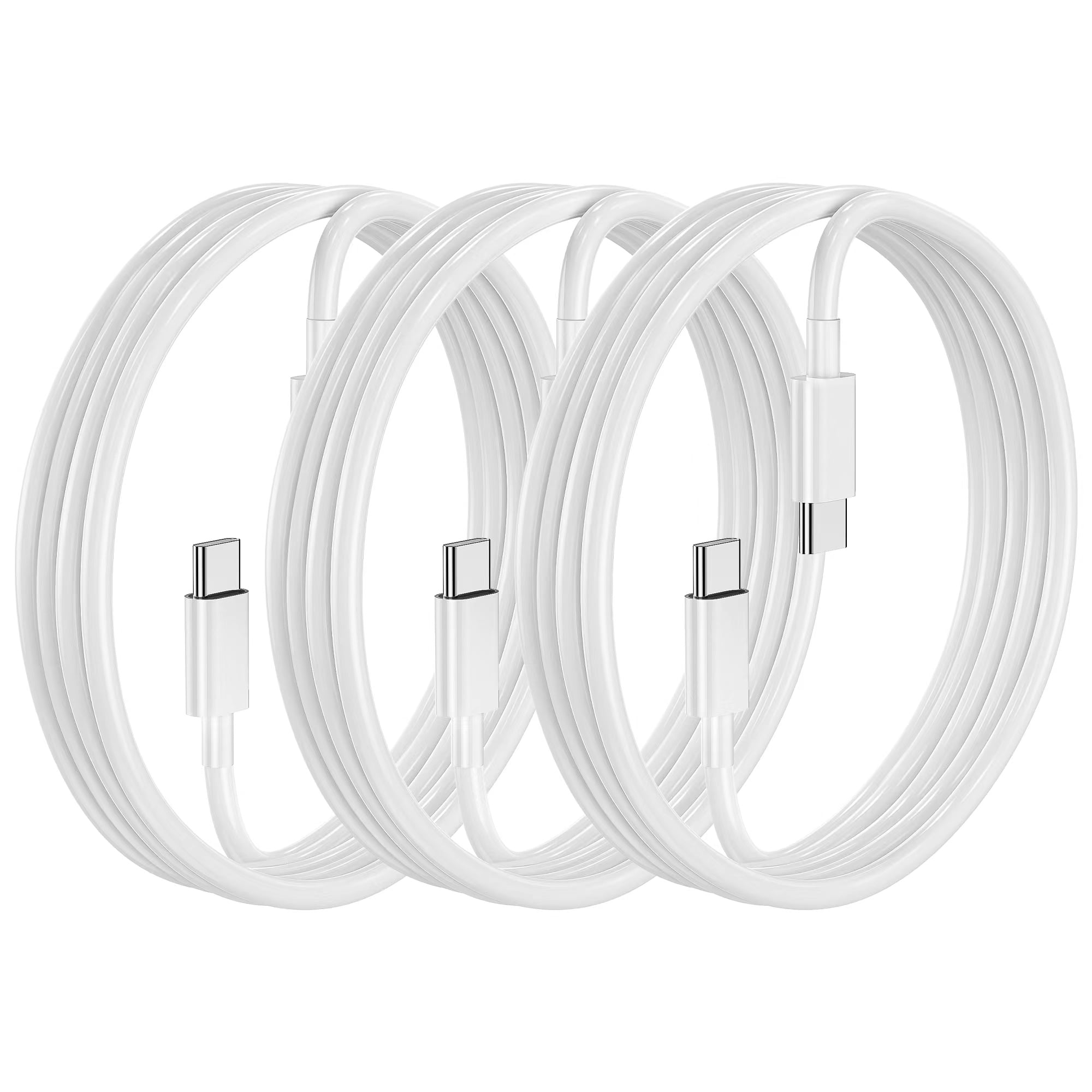 Fast Charging USB-C Cable 3-Pack for Samsung, iPad, and More - 6FT Durable Charging Cable for Home, Office & Travel